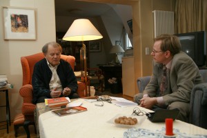 Gespräch mit Erich Loest, Leipzig 2006. Foto Yorck Maecke. 